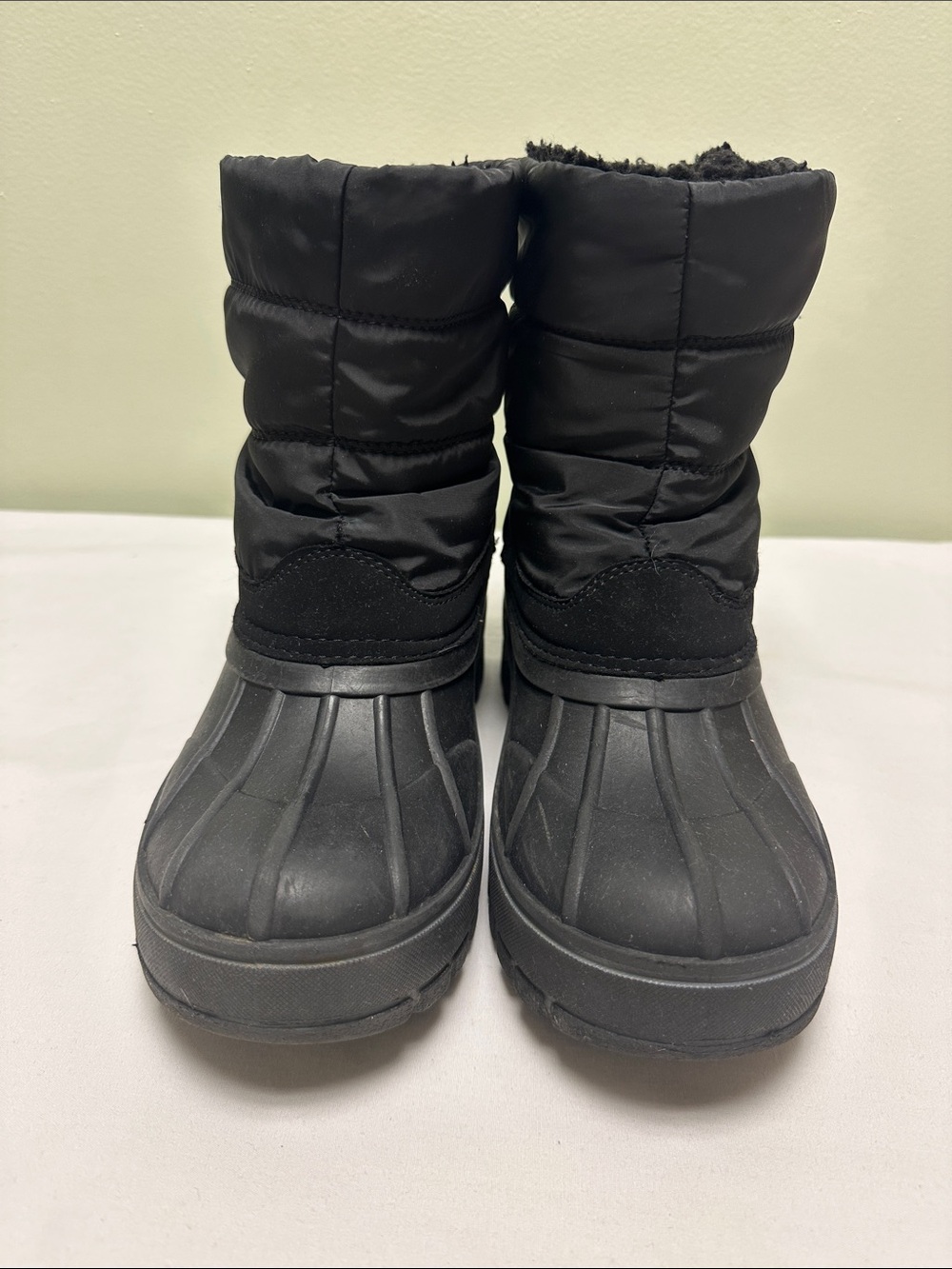 Lands' End Kids Black Insulated Snow Boots